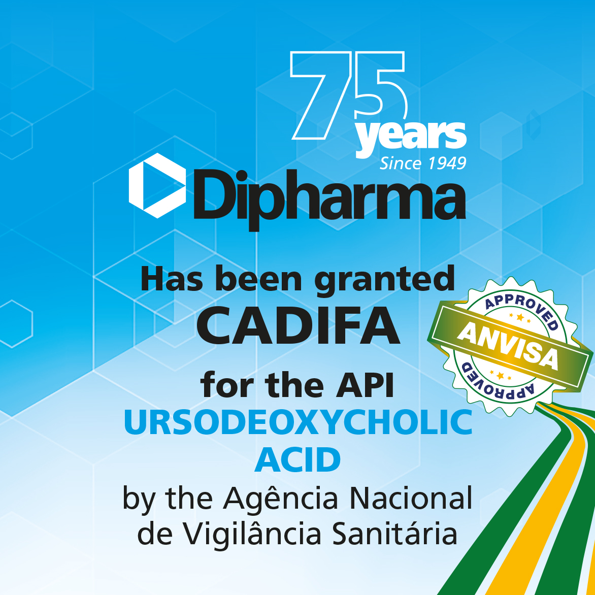 Dipharma granted first CADIFA by Brazilian ANVISA for the Ursodeoxycholic Acid